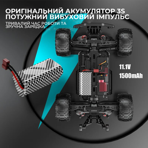 Машинка на радіоуправлінні KF10 Brushless 1:10 – безщітковий 4WD джип до 50 км/год повний привід 4x4 Професійна машинка на пульті