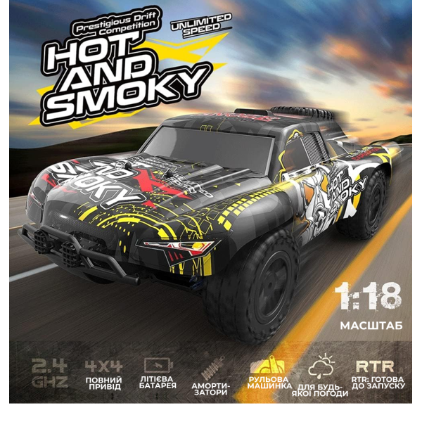 RC Машинка KF19-B - потужний монстр-трак з незалежною підвіскою та LED фарами