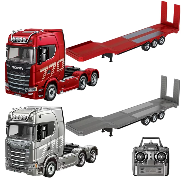 Радіокерована модель Камаз-фура RC 770s 1/18 з пультом та звуковими ефектами з прицепом