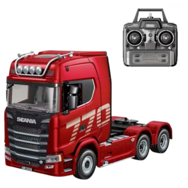 Радіокерована модель Камаз-фура RC 770s 1/18 з пультом та звуковими ефектами з прицепом