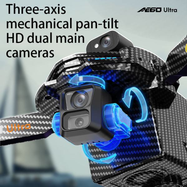 Професійний Квадрокоптер AE60 Ultra 10 км, 4K камерою 3-осьовим стабілізатором та екраном у пульті