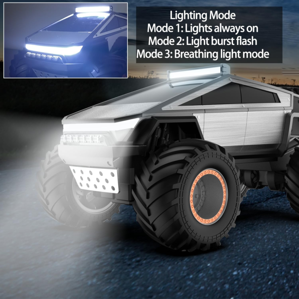 JJRC Q202 радіокерований позашляховик, світло, метал корпус, машинка для дітей та дорослих, авто на пульті