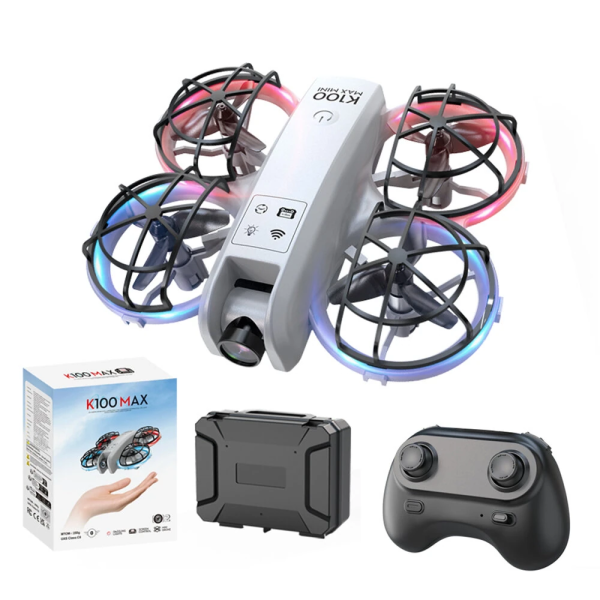 Квадрокоптер XKJ K100 MAX з камерою 480P, пульт з екраном, FPV Wi-Fi, складаний дрон для дітей і початківців + чохол