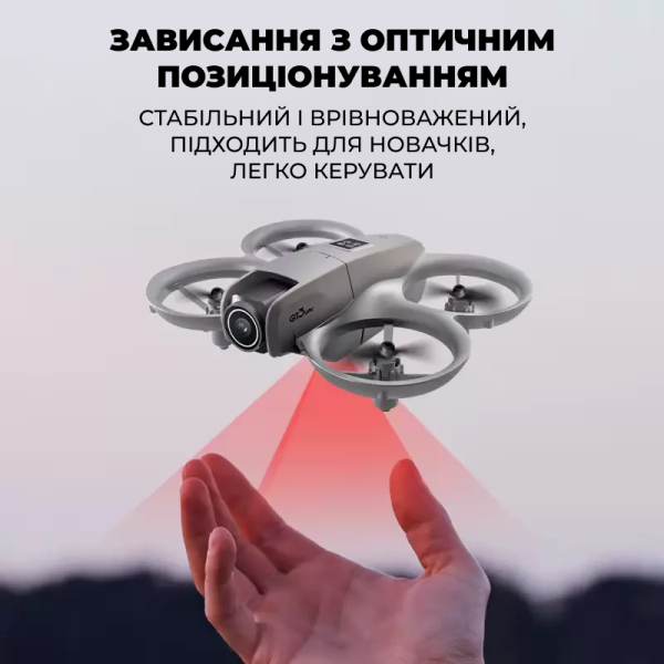 Дитячий міні квадрокоптер V66 Mini дрон для дітей з HD камерою, FPV Wi-Fi, до 200 м до 12 хв.