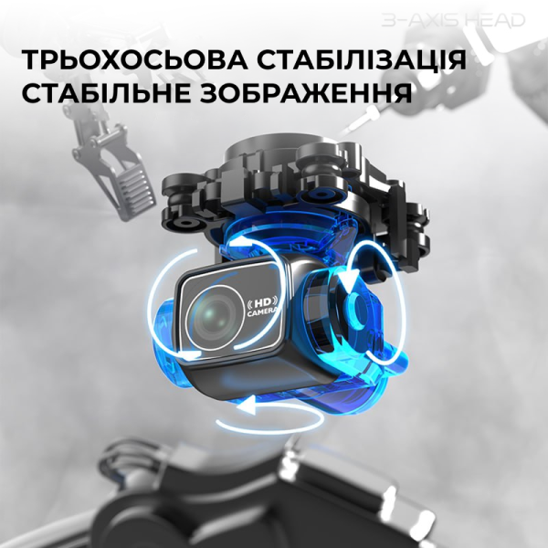 Квадрокоптер Дрон RX109 з 4.5" екраном, 3-осьовою стабілізацією, 4K відео, до 2 км дальність, 25 хв польоту