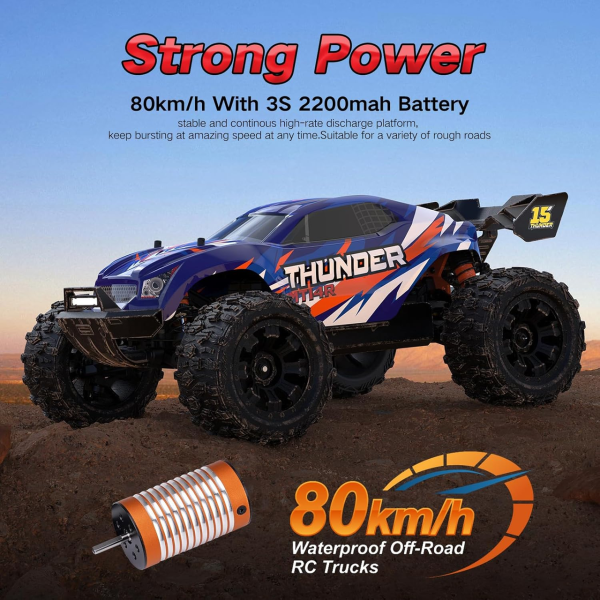 Машинка на пульті  MT14R 4WD, 80 км/год, безщіточний двигун, металеве шасі, дрифт машинка на радіокеруванні