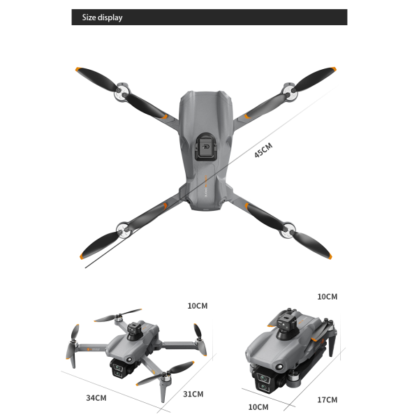 Квадрокоптер із сенсорним екраном 5.9”, 4K камерою та GPS — LYZRC L300 Ultra Max