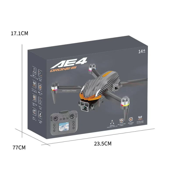 Квадрокоптер з екраном AE4 PRO, HD камера 480P, безщітковий мотор оптичне позиціонування, дрон із сумкою