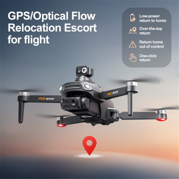Квадрокоптер RG800 MAX дрон з подвійною камерою, GPS, системою обходу перешкод і FPV, до 1200 м. 25 хв.