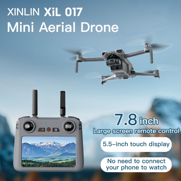 Квадрокоптер XIL 017 з 4K-камерою та 3-осьовим підвісом Преміум дрон з 5.5-дюймовим екраном 35 хв. до 6 км
