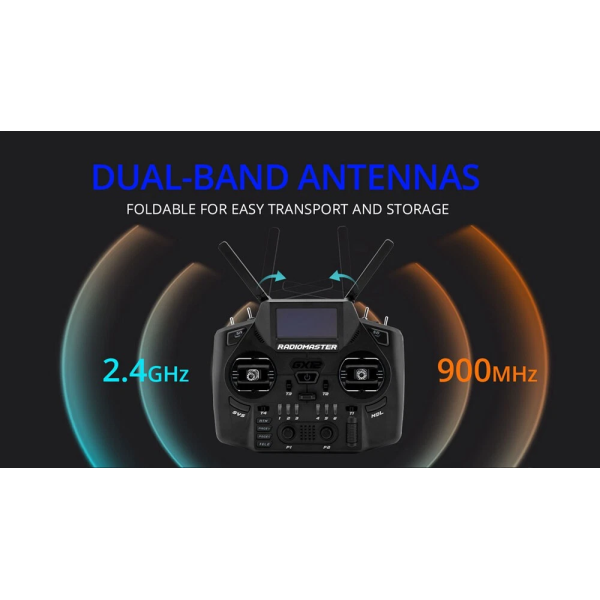 Пульт керування RadioMaster GX12 ELRS Gemini 2.4ГГц+900МГц, 1Вт, EdgeTX, GX01 Hall стики Пульт для FPV дронів/квадрокоптерів