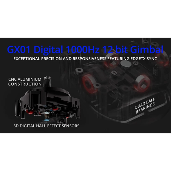 Пульт керування RadioMaster GX12 ELRS Gemini 2.4ГГц+900МГц, 1Вт, EdgeTX, GX01 Hall стики Пульт для FPV дронів/квадрокоптерів