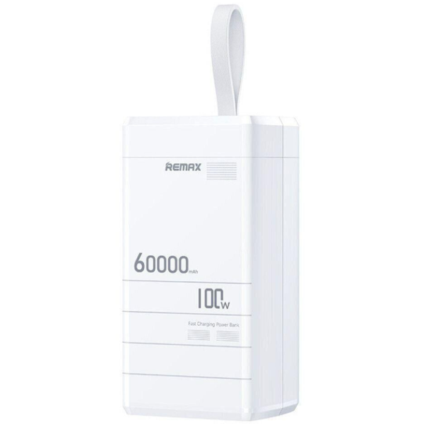 Потужний Повербанк Powerbank REMAX 60 000 mAh RPP-650, PD 100 Вт, заряджання ноутбуків, 2×USB-C + USB-A
