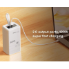 Потужний Повербанк Powerbank REMAX 60 000 mAh RPP-650, PD 100 Вт, заряджання ноутбуків, 2×USB-C + USB-A