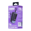 Потужний Повербанк Remax RPP-59 Power Bank 20000 мА·год, 65W PD + 60W QC, USB-C/USB-A, вбудований знімний Type-C-кабель, дисплей