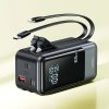 Потужний Повербанк Remax RPP-59 Power Bank 20000 мА·год, 65W PD + 60W QC, USB-C/USB-A, вбудований знімний Type-C-кабель, дисплей