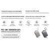Повербанк Powerbank Remax FC-06 20000 мА·год (22.5W) Power Bank з вбудованим кабелем Type-C, швидка зарядка PD/QC, USB-A 12W
