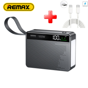 Повербанк PowerBank REMAX FP-6 60000 мА·год, для ноутбука зі швидкою зарядкою, 100W PD, 2×Type-C, LED-дисплей, ліхтарик