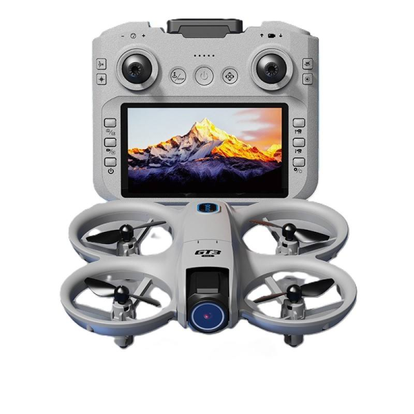 Дрон GT3 Max 4K квадрокоптер з екранним пультом, GPS, FPV та захистом 360 °, 3 батареї + кейс