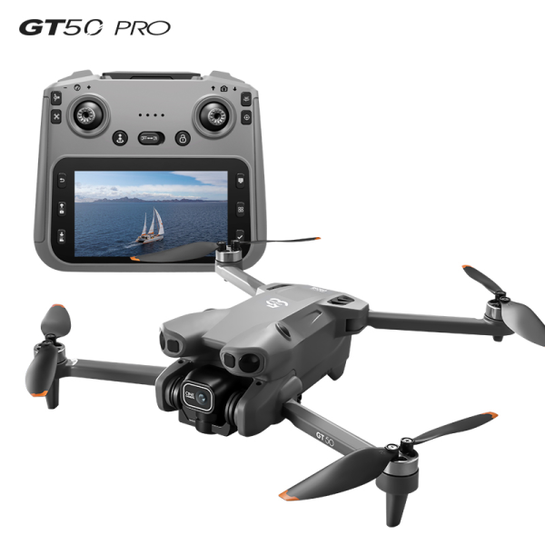 Квадрокоптер GT50 з камерою 8K, РК пульт з екраном, безщіткові мотори, обхід перешкод, FPV, до 20 хв польоту