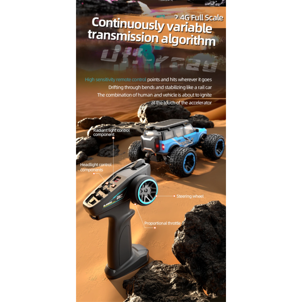 RC джип ZLL  SG201 PRO, 1:20, щітковий, металевий привід радіокерована машина 40 км/год, LED