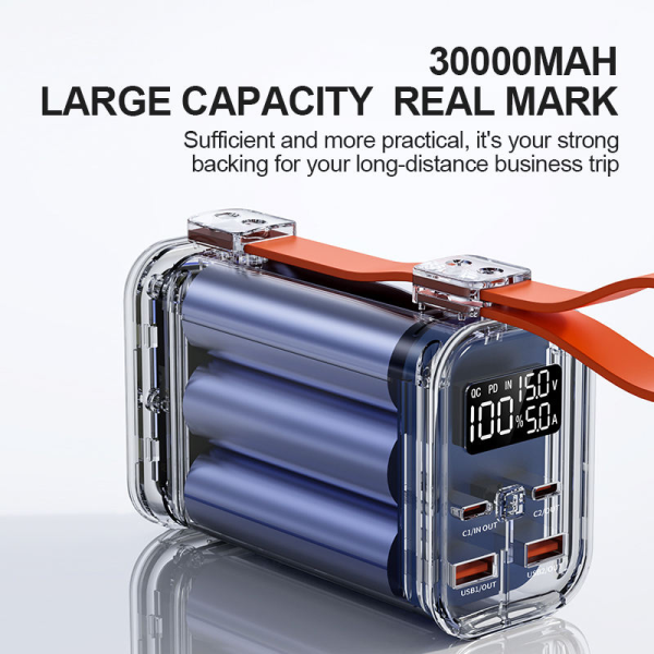 Power Bank Повербанк 100W PD 27000 mAh - заряджання ноутбуків і планшетів, MacBook, LED дисплей з швидкою зарядкою