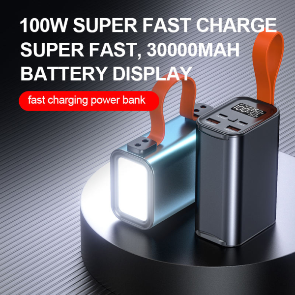 Power Bank Повербанк 100W PD 27000 mAh - заряджання ноутбуків і планшетів, MacBook, LED дисплей з швидкою зарядкою