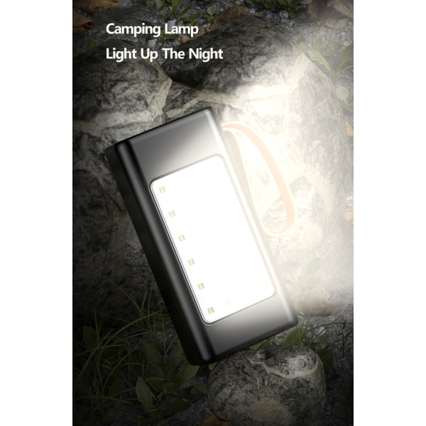 Повербанк 50000 mAh з LED-ліхтарем, швидка зарядка 22.5W 4 USB ремінець