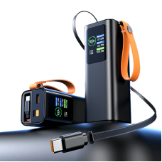 Павербанк 18000 mAh 100W PD для ноутбука та MacBook — Power Bank PQ2220 з ліхтариком + кабель