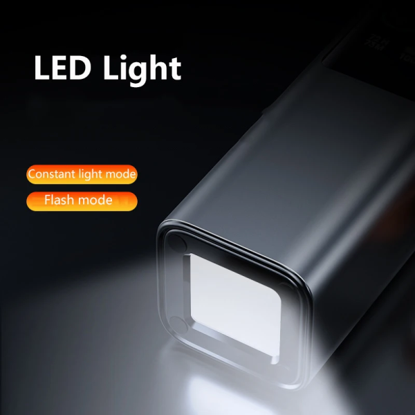 Павербанк 18000 mAh 100W PD для ноутбука та MacBook — Power Bank PQ2220 з ліхтариком + кабель