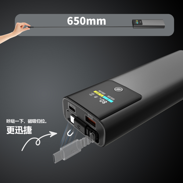 Повербанк із кабелем Type-C Power Bank P318 20000 mAh швидка зарядка 22.5W PD 45W дисплей для смартфонів та планшетів