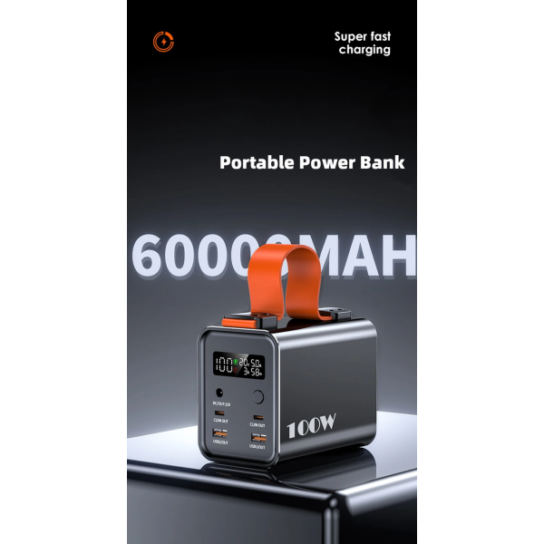 Повербанк Power Bank 54000 mAh PD 100W для ноутбуків та MacBook