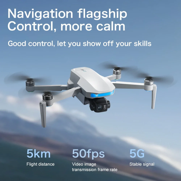 Квадрокоптер S-X1 Max з GPS та 4K камерою, пульт з екраном, EIS, 5G Wi-Fi, до 3 км