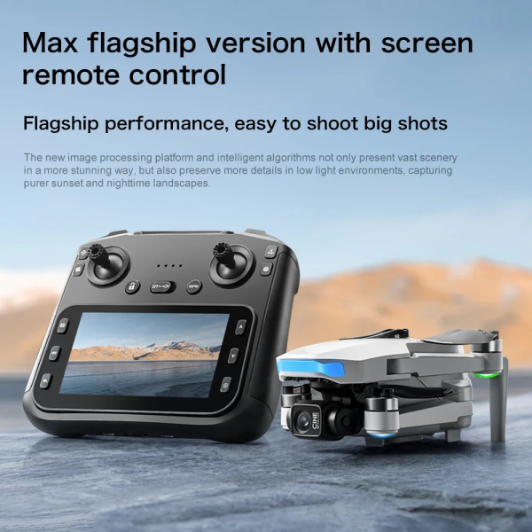 Квадрокоптер S-X1 Max з GPS та 4K камерою, пульт з екраном, EIS, 5G Wi-Fi, до 3 км