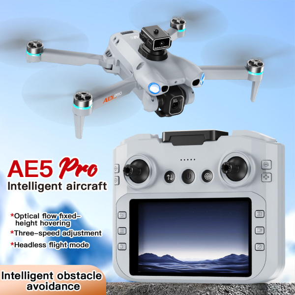 Квадрокоптер AE5 PRO з пультом та екраном FPV дрон з камерою 2 акумулятори