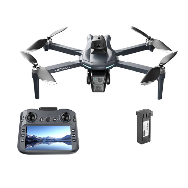 Квадрокоптер XT606 MAX з пультом та екраном GPS 4K FPV до 3 км