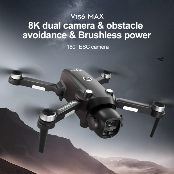 Квадрокоптер V156 MAX дрон з RC пультом 4K GPS EIS безщітковий до 500 м. 25 хв