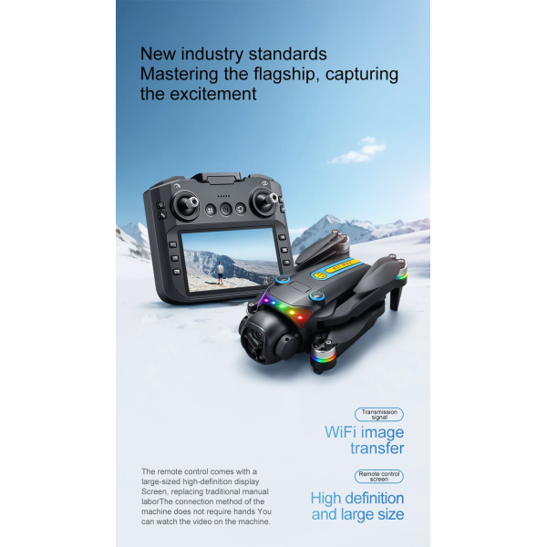 Квадрокоптер XKJ K21 MAX з пультом з екраном 4.3″, WiFi FPV, подвійна камера